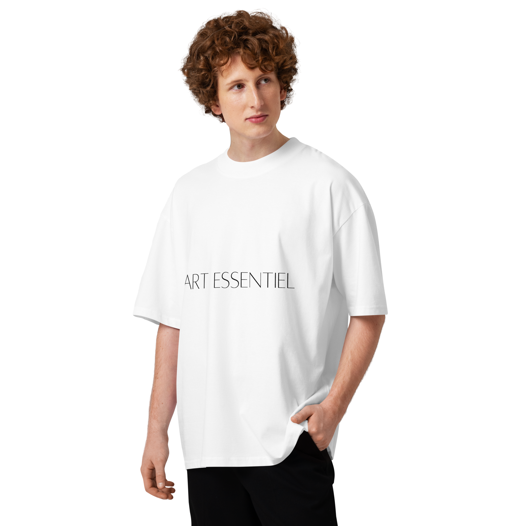 Art Essential Unisex Organic Oversized High Neck T-shirt